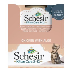 SCHESIR Kitten Care mokra karma dla kociąt kurczak z aloesem 85g