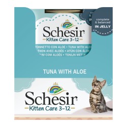 SCHESIR Kitten Care mokra karma dla kociąt tuńczyk z aloesem 85g