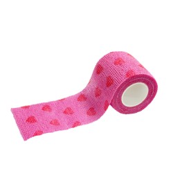 Bandaż kohezyjny 5 cm x 4,5m różowy w serduszka 1 sztuka