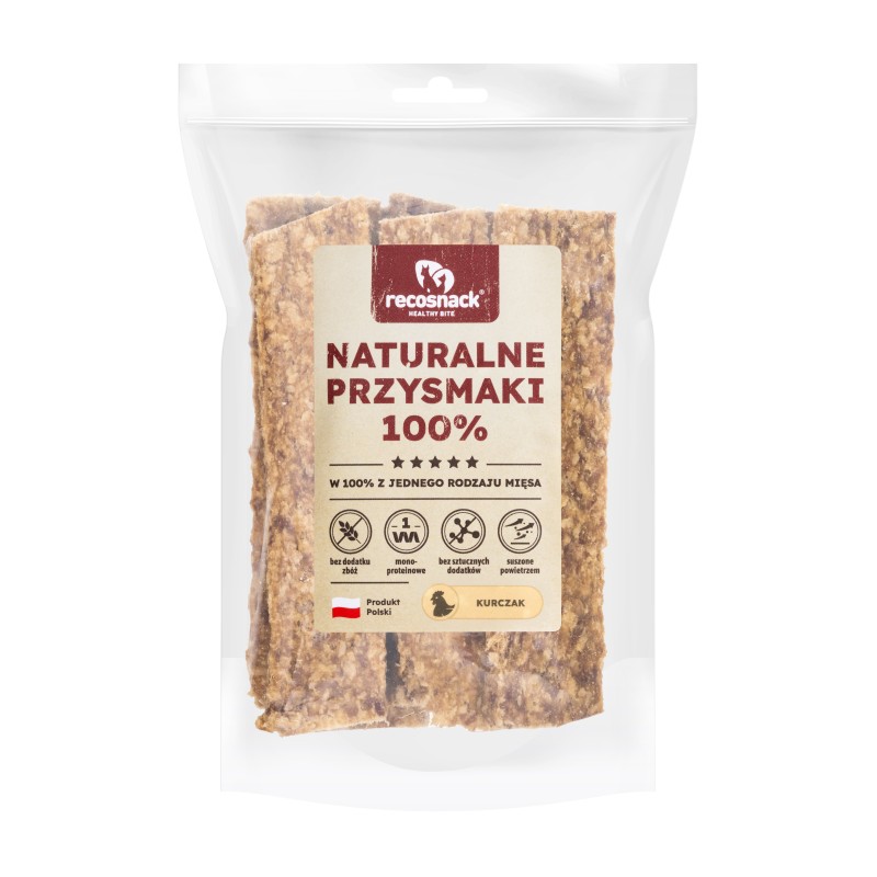 Recosnack MIĘSNE PASKI (12 cm) KURCZAK 500 g