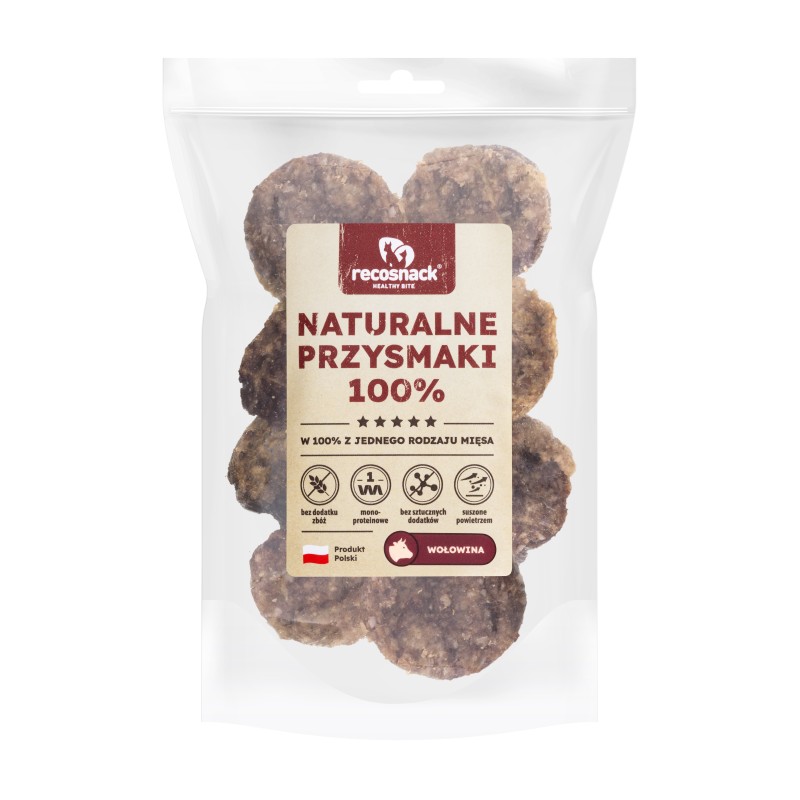 Recosnack BURGERY MINI (śr.ok.3 cm) WOŁOWINA 500 g