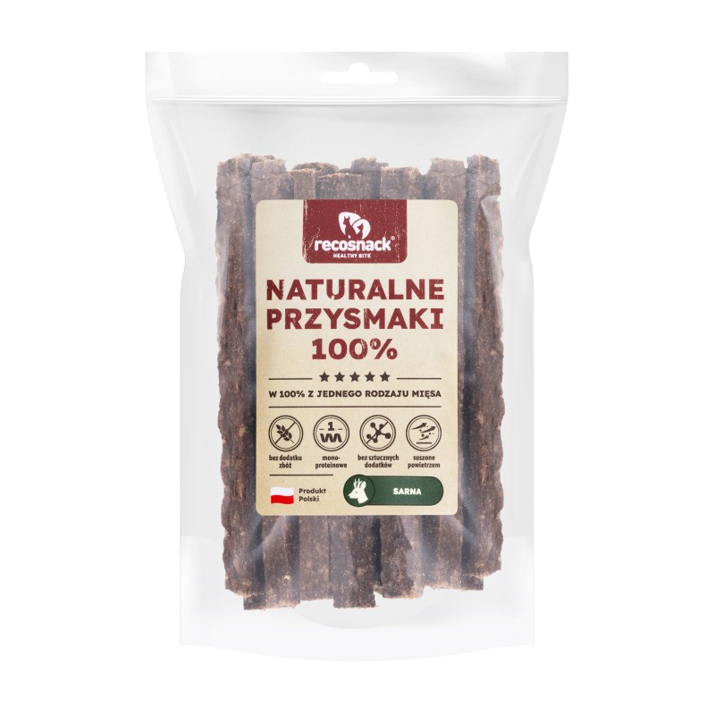 Recosnack MIĘSNE PAŁECZKI kwad.(12cm) SARNA 100 g