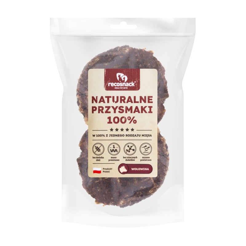Recosnack BURGERY (śr.ok.8 cm) WOŁOWINA 100 g