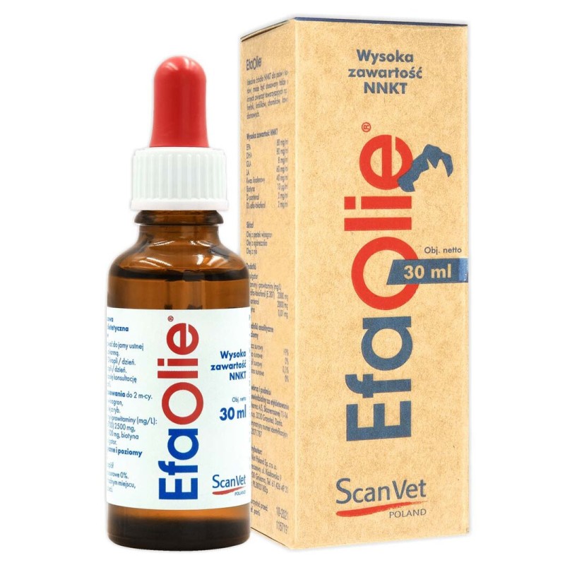 SCANVET Efa Olie - Mieszanka dietetyczna dla psów i kotów 30ml