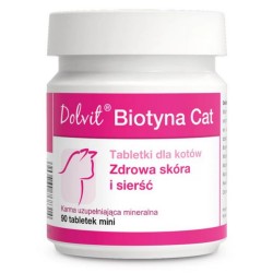 DOLFOS Biotyna Cat - Zdrowy i piękny wygląd okrywy włosowej - 90 tabletek