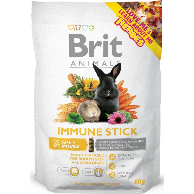 BRIT Animals Immune Snack Stick - dla królików i gryzoni 80g