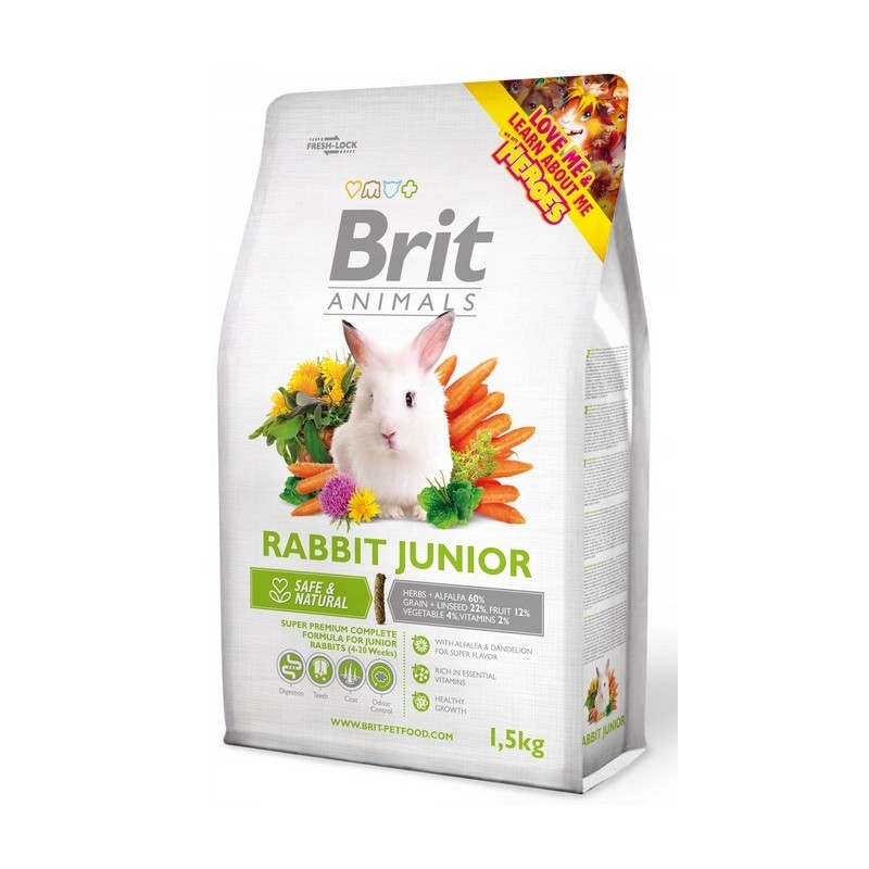 BRIT Animals Rabbit Junior Complete - dla królików 1,5 kg