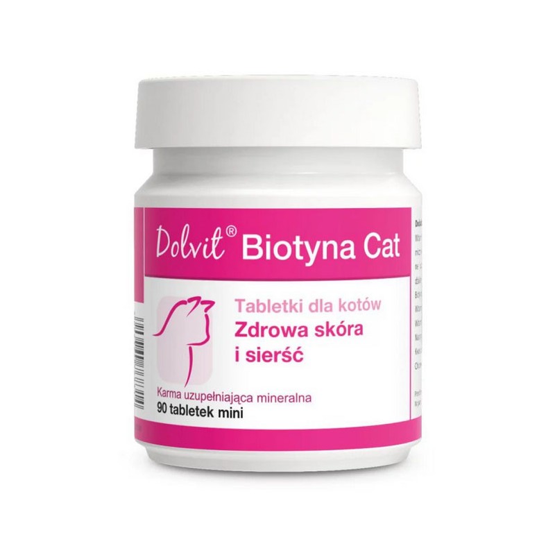 DOLFOS Biotyna Cat - Zdrowy i piękny wygląd okrywy włosowej - 90 tabletek