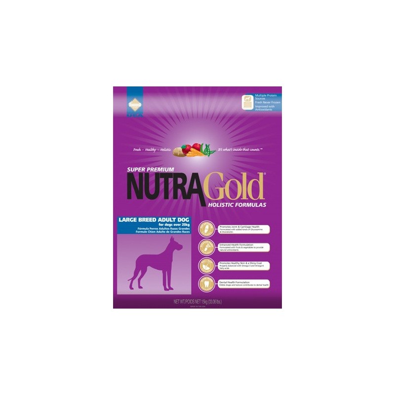 NUTRA GOLD Holistic Large Breed Adult Dog 2x 15kg