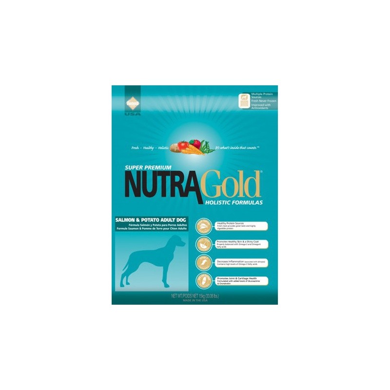 NUTRA GOLD Holistic Salmon & Potato Adult Dog 15 kg