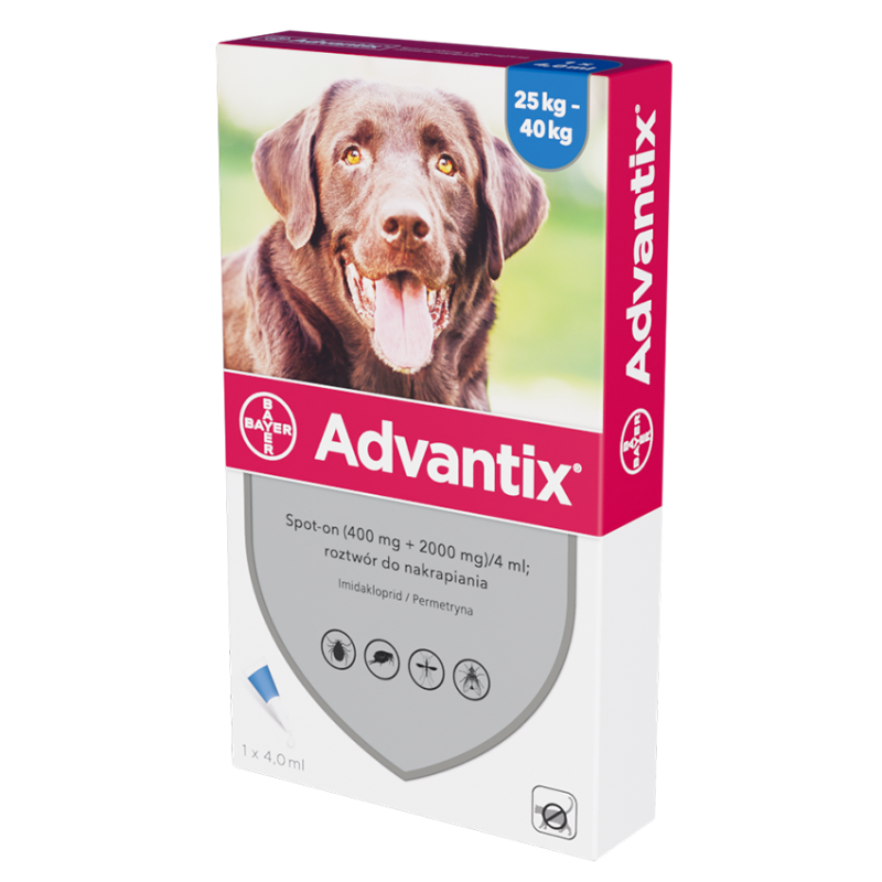 BAYER Advantix Spot-on 25kg - 40kg 25kg - 40kg (4x 4,0ml)