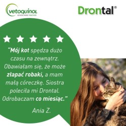 VETOQUINOL Drontal Cat 230 mg/20 mg - tabletki na odrobaczanie dla kotów do 8kg / 2 tabl.