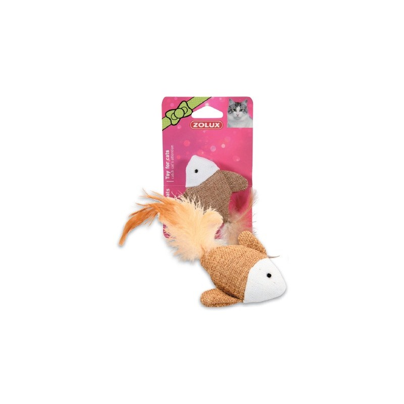 ZOLUX Zabawka dla kota - ryba z piórkiem 7,5cm