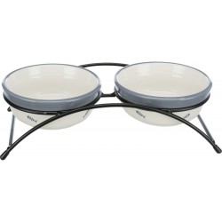 TRIXIE Miski ceramiczne na stojaku 2x 0,25L