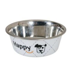 ZOLUX Stalowa miska Happy - biała 2,65l