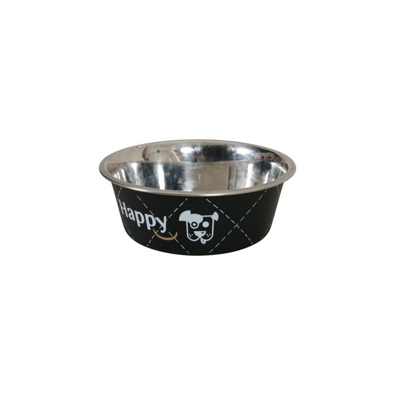 ZOLUX Stalowa miska Happy - czarna 1,5l