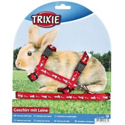 TRIXIE Szelki ze smyczą dla królika z motywem 25-44cm/10mm