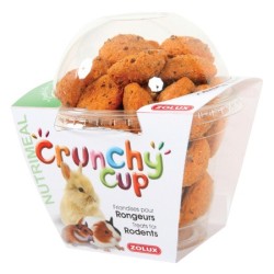 ZOLUX Crunchy Cup Candy - przysmaki dla gryzonia marchewka/siemię lniane 200g