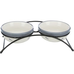 TRIXIE Miski ceramiczne na stojaku 2x 0,25L