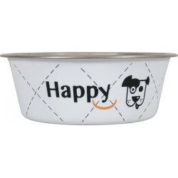 ZOLUX Stalowa miska Happy - biała 0,8l