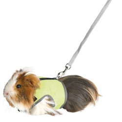 TRIXIE Szelki ze smyczą dla małych zwierząt dla świnki morskiej 18-25cm